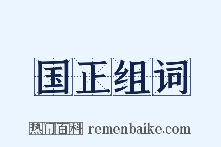 国正组词是什么意思的图片